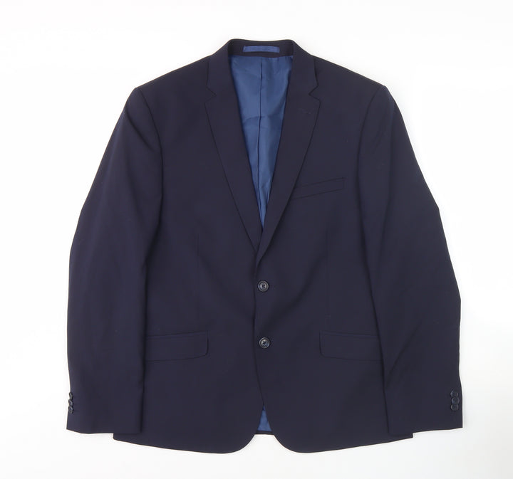 Marks and Spencer Men's Blue Blazer 40 Regular Fit