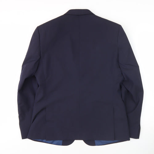 Marks and Spencer Men's Blue Blazer 40 Regular Fit