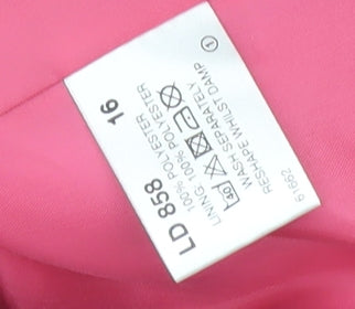 Victoria Layne Women's Pink V-Neck Blouse, Size 16, Casual