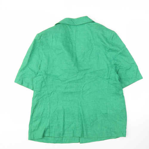 Modiamo Women's Green Button-Up Shirt Size 14