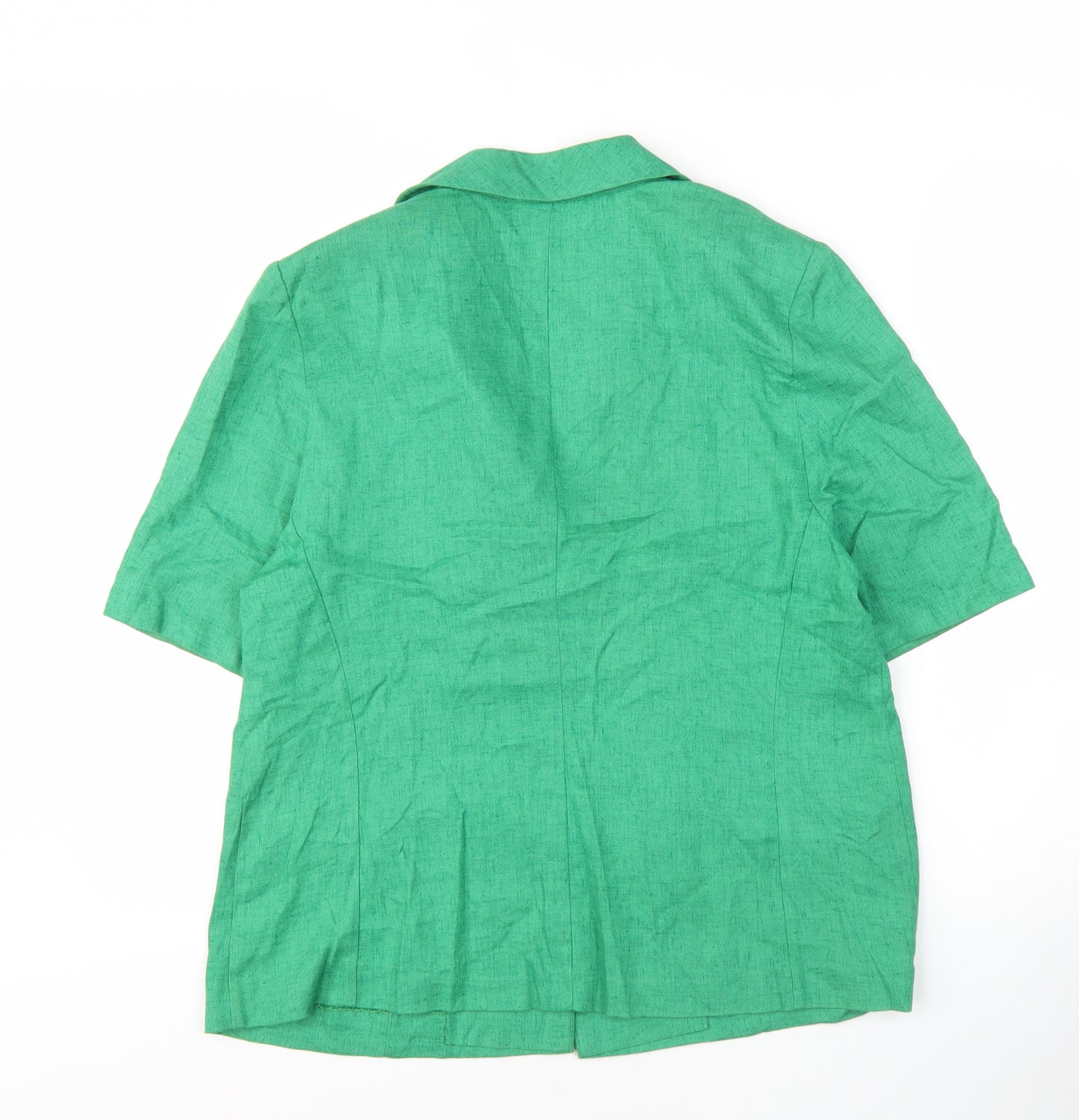 Modiamo Women's Green Button-Up Shirt Size 14