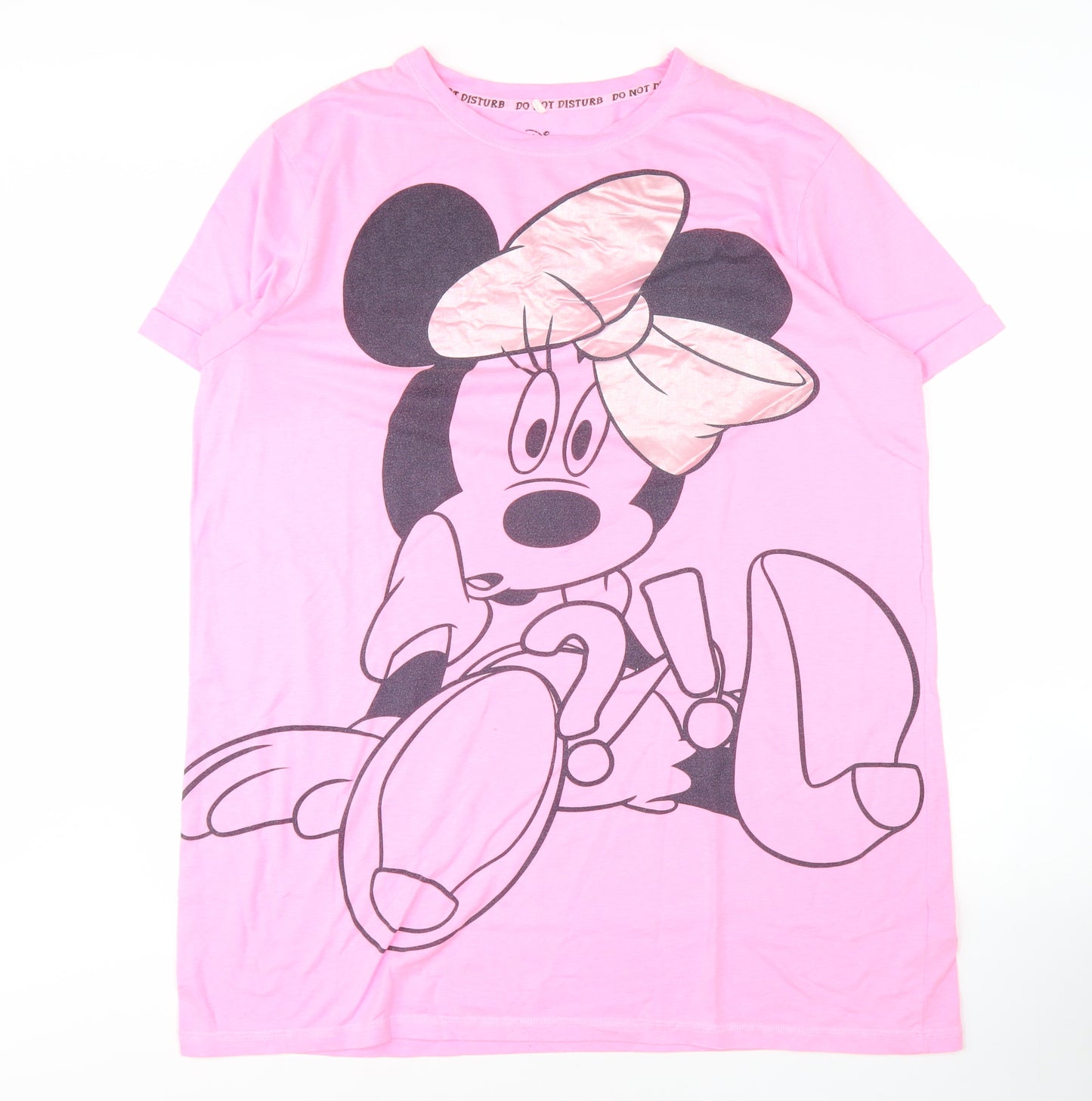 Disney Women's Pink Minnie Mouse Nightshirt, L - T-Shirt Style