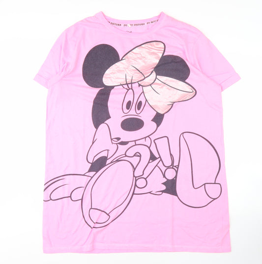 Disney Women's Pink Minnie Mouse Nightshirt, L - T-Shirt Style