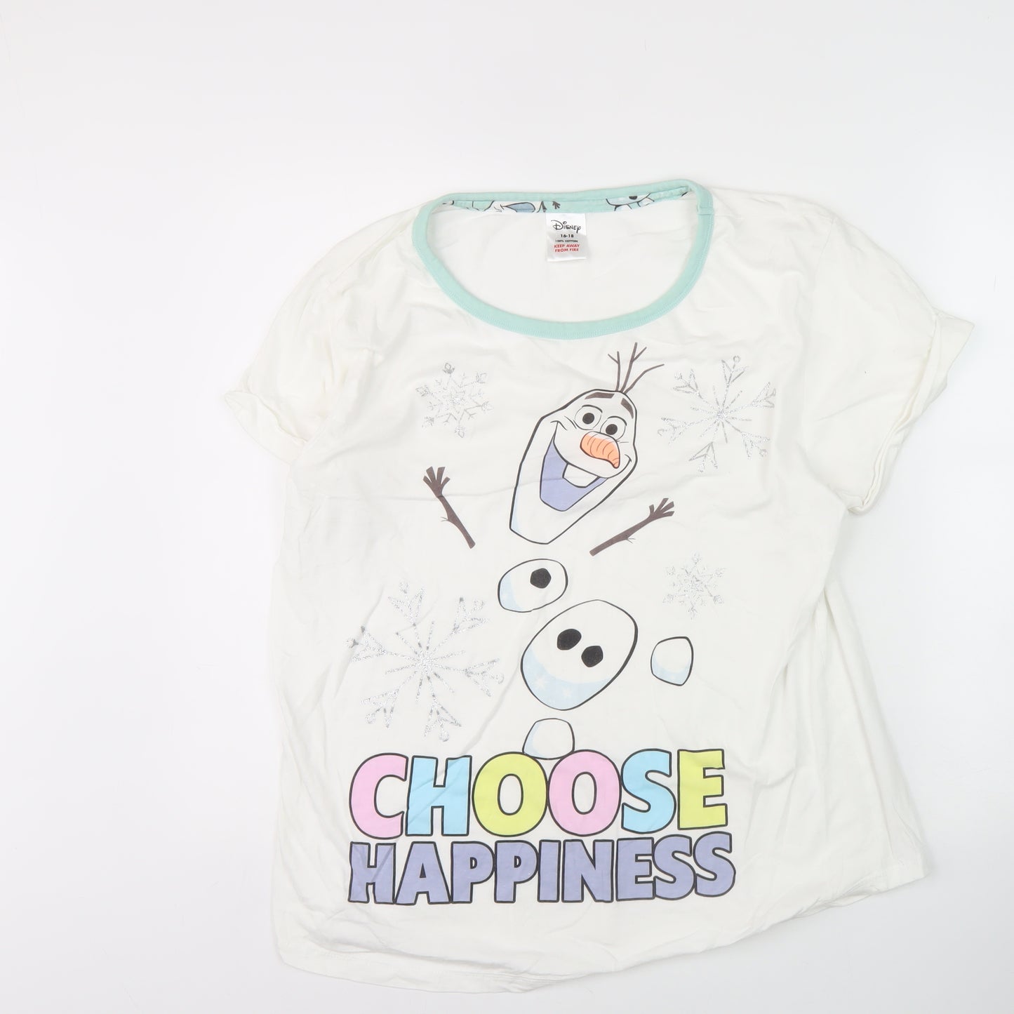 Disney Frozen Nightshirt Women White Size 16-18
