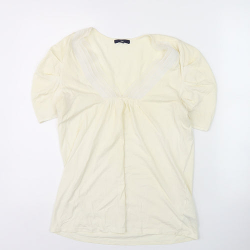 Gap Women's Ivory V-Neck Blouse M