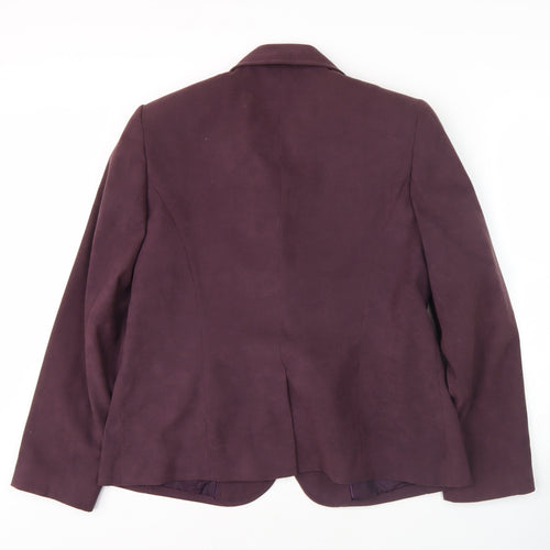 Berkert Women's Purple Blazer - Size 16, Notch Lapel