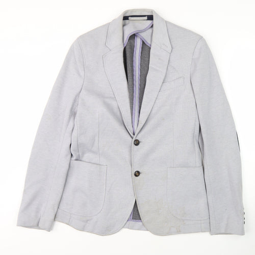 Zara Man Grey Slim Fit Blazer - Men’s 36