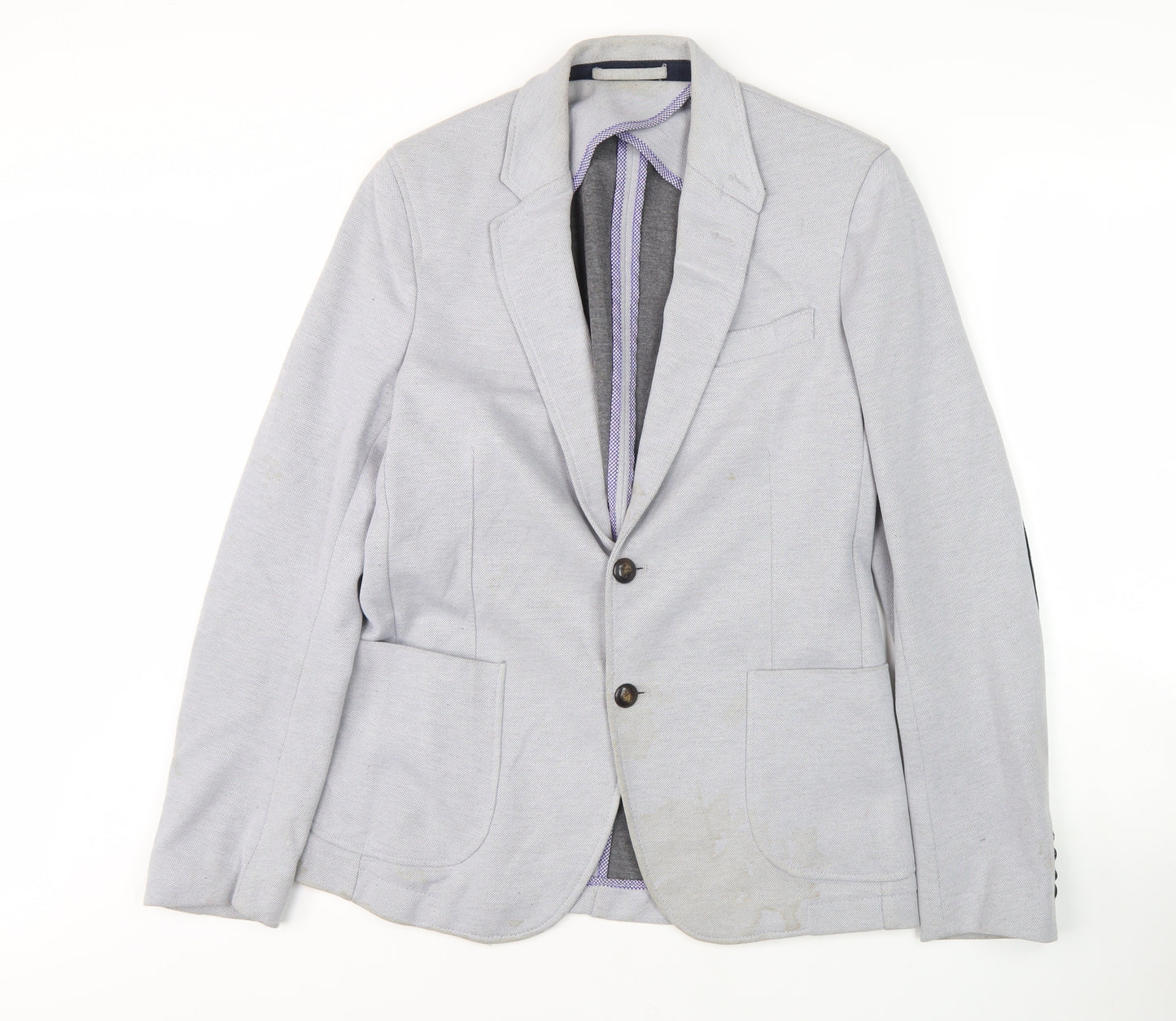 Zara Man Grey Slim Fit Blazer - Men’s 36
