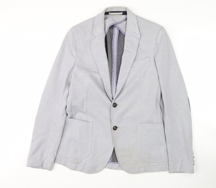 Zara Man Grey Slim Fit Blazer - Men’s 36