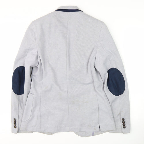 Zara Man Grey Slim Fit Blazer - Men’s 36