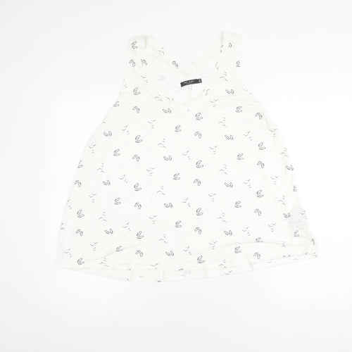 Max Jeans Women’s White Tank, Size M, Summer Top