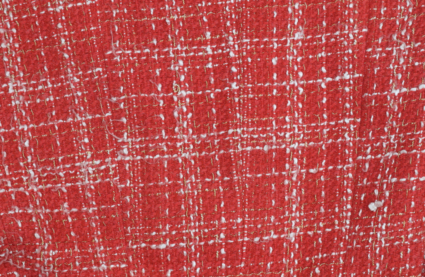 Tara Jarmon Women's Red Buttoned Tweed Coat Size 14