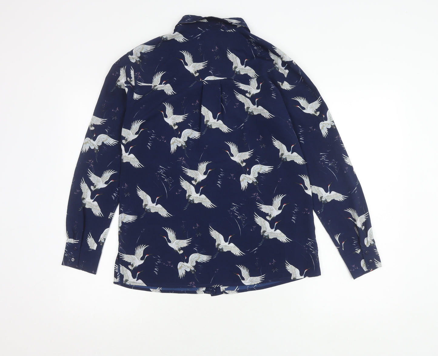 Warehouse Women Blue Button-Up Shirt UK 8
