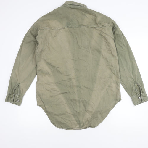 Next Men’s Green Cotton Button-Up Shirt, Size S