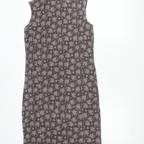 Laura Ashley Women's Grey Floral Shirt Dress Size 10