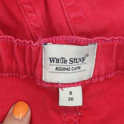 White Stuff Women's Red Jegging Capri Jeans Size 8
