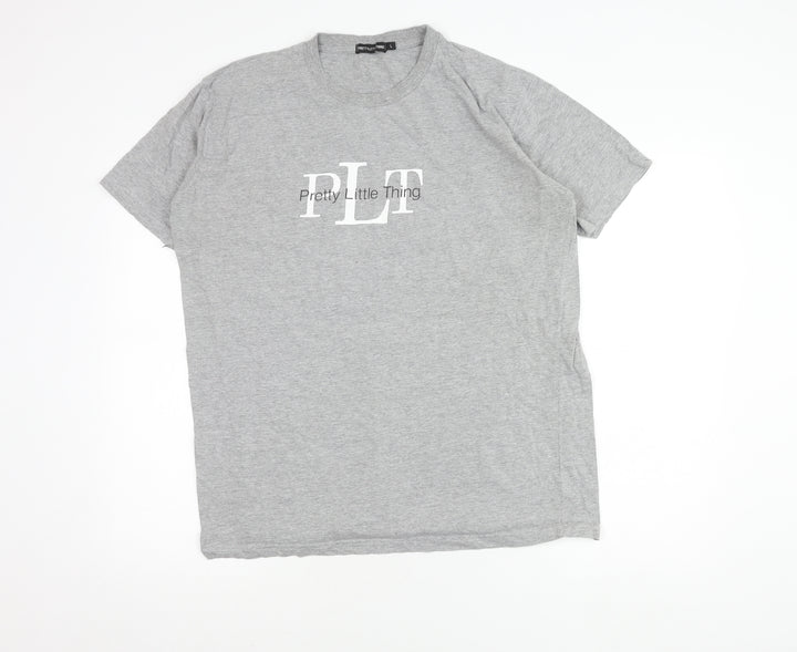 PrettyLittleThing Women’s Grey T-Shirt L Casual