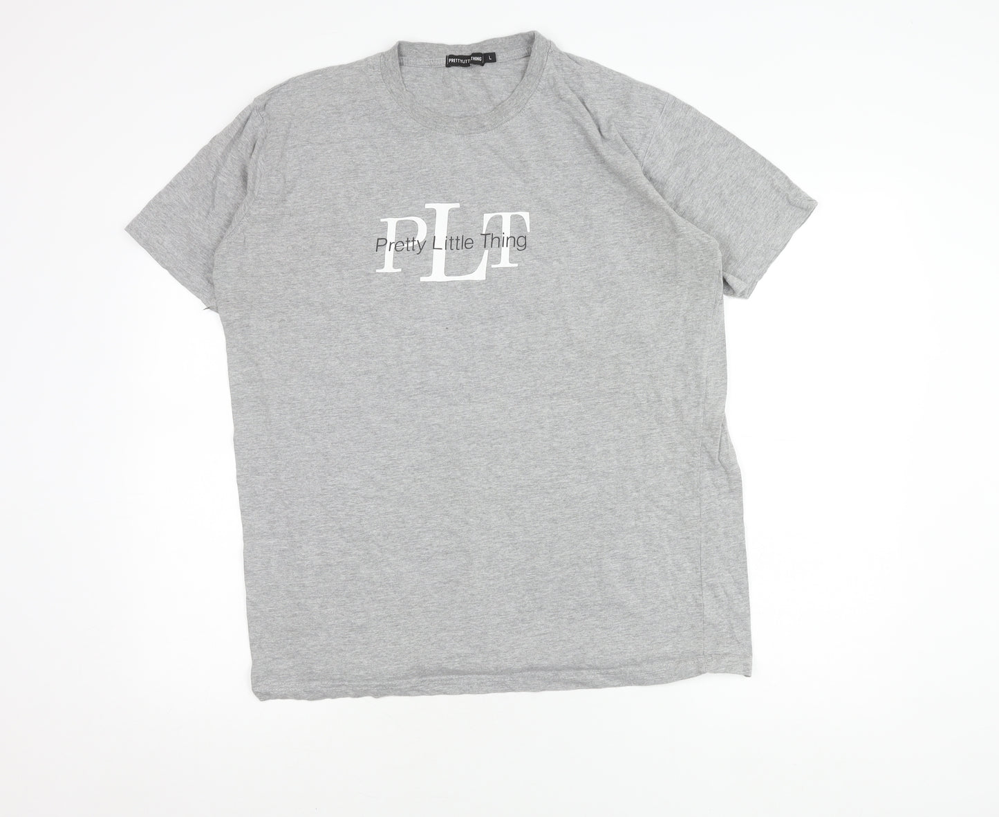 PrettyLittleThing Women’s Grey T-Shirt L Casual