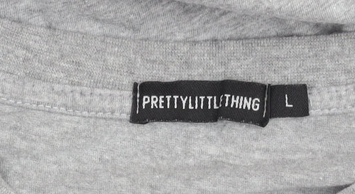 PrettyLittleThing Women’s Grey T-Shirt L Casual