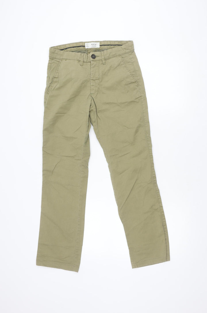 Celio Men's Green Chino Trousers, S, Regular Fit