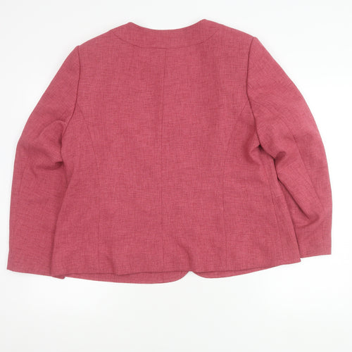 Eastex Women's Pink Buttoned Blazer, Size 18, Autumn Style