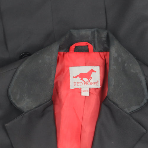 Red Horse Girls Black Polyester Jacket Size 10