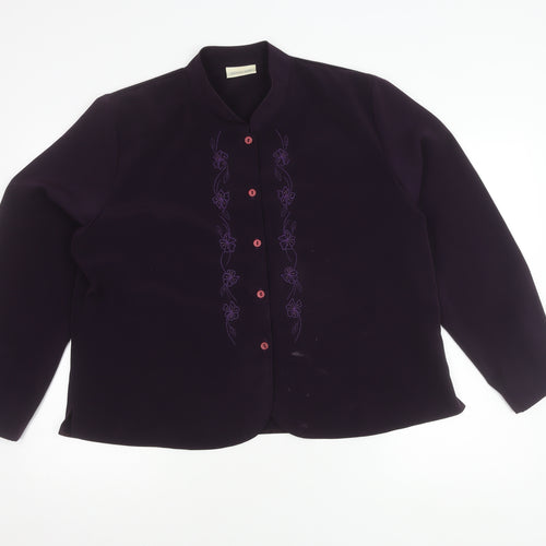 Michael Gold Women's Purple Button-Up Shirt Size 22