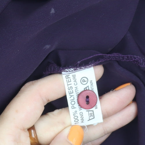 Michael Gold Women's Purple Button-Up Shirt Size 22