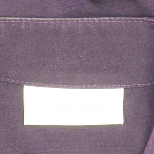 Michael Gold Women's Purple Button-Up Shirt Size 22