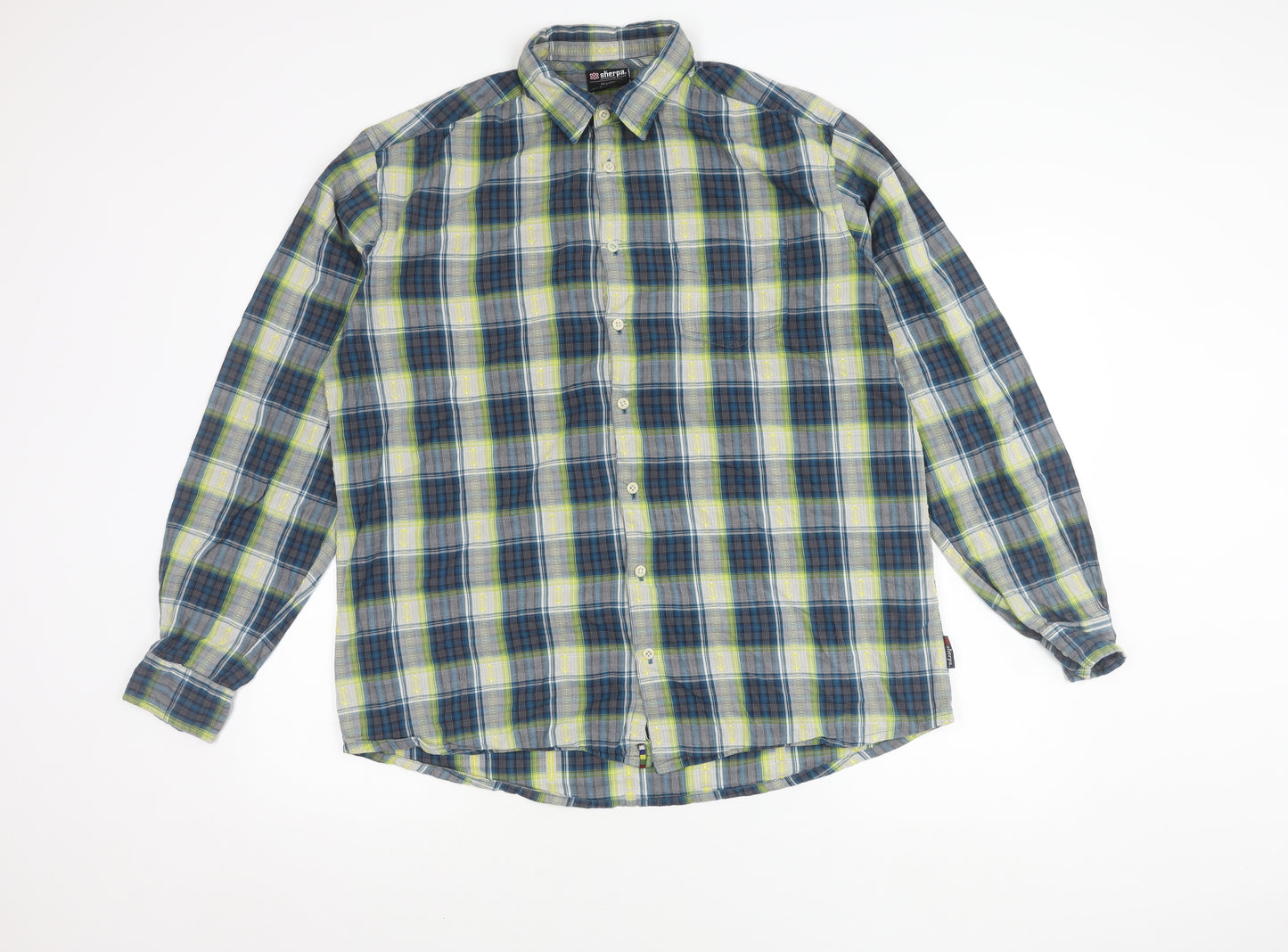 Sherpa Men's Multicoloured Plaid Long Sleeve Shirt 2XL