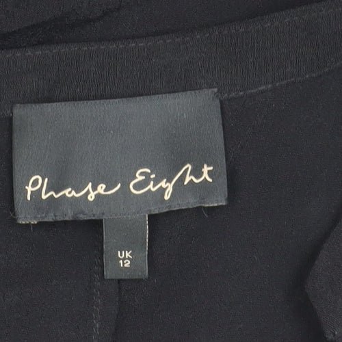 Phase Eight Women's Black Viscose Dress Size 12