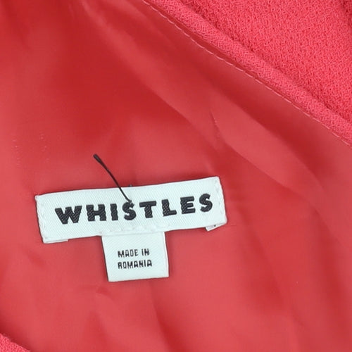 Whistles Women's Red Wool Dress Size 14