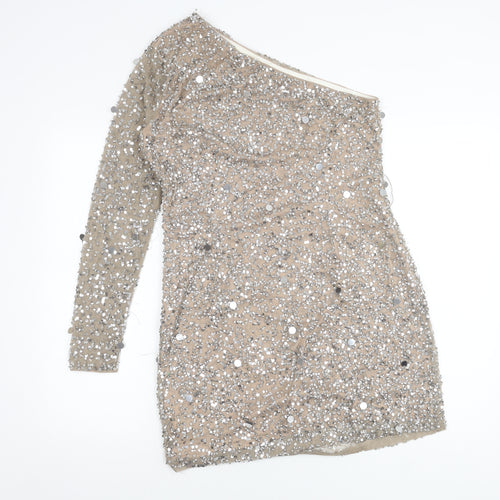 Peace + Love Women's One Shoulder Sequin Dress
