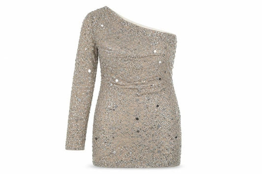 Peace + Love Women's One Shoulder Sequin Dress