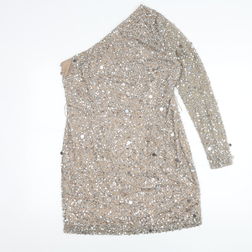 Peace + Love Women's One Shoulder Sequin Dress