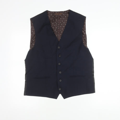 Next Men's Blue Suit Waistcoat, 42 Regular Fit, Formal