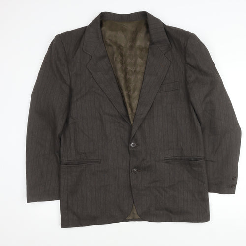 Mister Classic Men's Grey Striped Blazer Jacket M