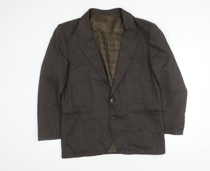 Mister Classic Men's Grey Striped Blazer Jacket M