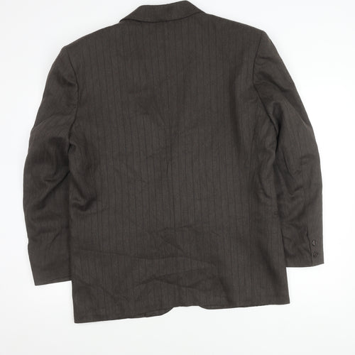 Mister Classic Men's Grey Striped Blazer Jacket M