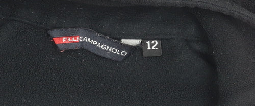 F.lli Campagnolo Boys Black Fleece Pullover Sweatshirt - Size 12