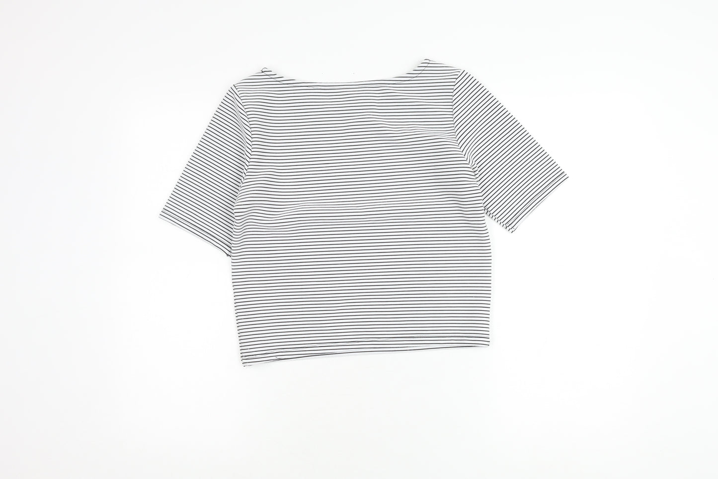 Warehouse Women’s Striped T-Shirt, Black/White, Size 10
