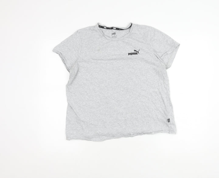 Puma Men's XL Grey Crew Neck Logo T-Shirt