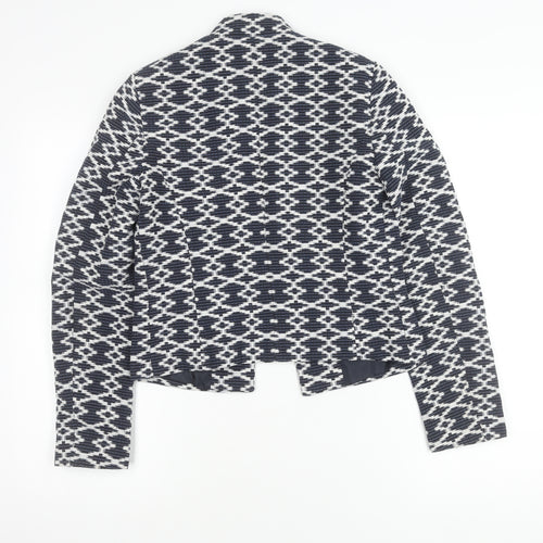Monsoon Women's Blue Geometric Suit Jacket Size 8