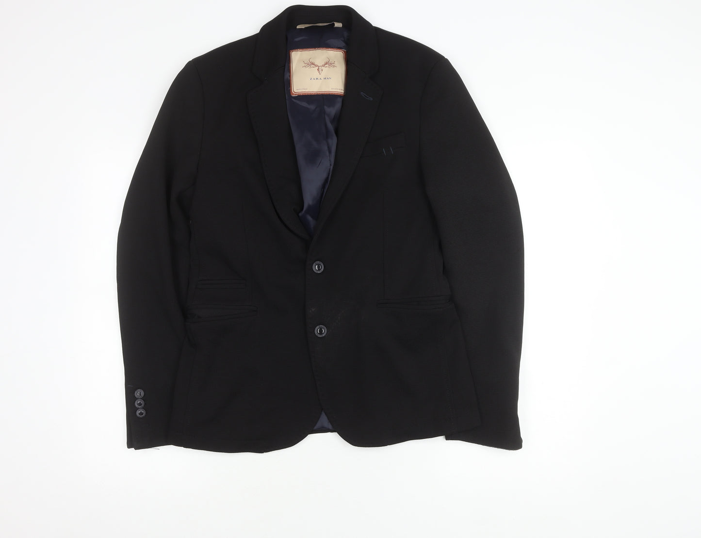 Zara Man Black Slim Fit Blazer Medium