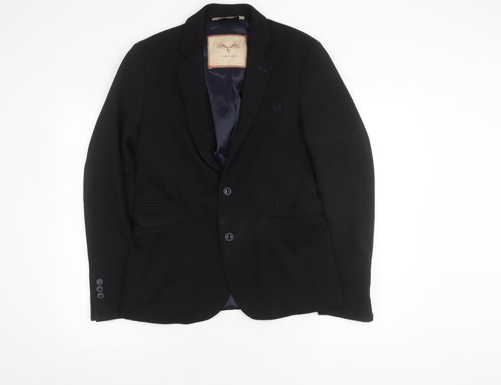 Zara Man Black Slim Fit Blazer Medium