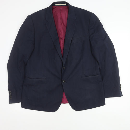 Marks and Spencer Men's Blue Blazer, 44, Single-Breasted