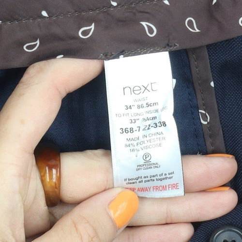 Next Men's Black Dress Pants, Size 34, Formal Wear