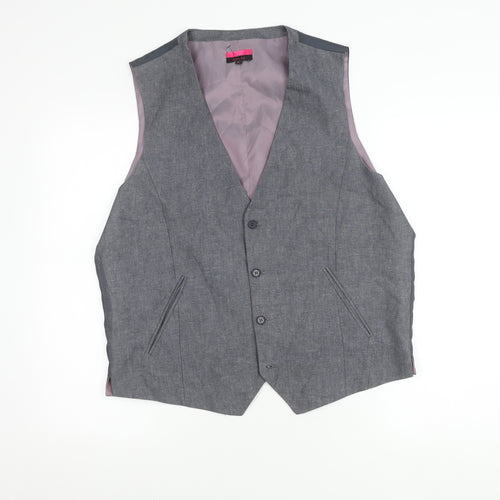 Butler & Webb Men's Grey Slim Fit Waistcoat XL