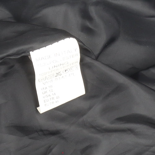 Boohoo Women's Black Overcoat Size 14 Belted