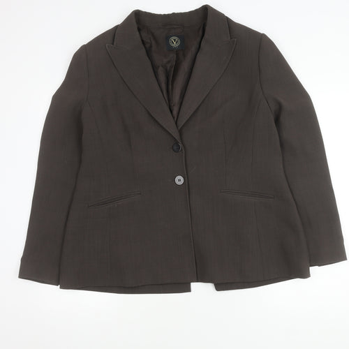 Viyella Women's Brown Blazer UK 18 Regular Fit